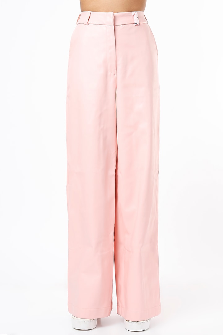 Candy Pink Vegan Leather Pant Set by LstSoles at Pernia's Pop Up Shop