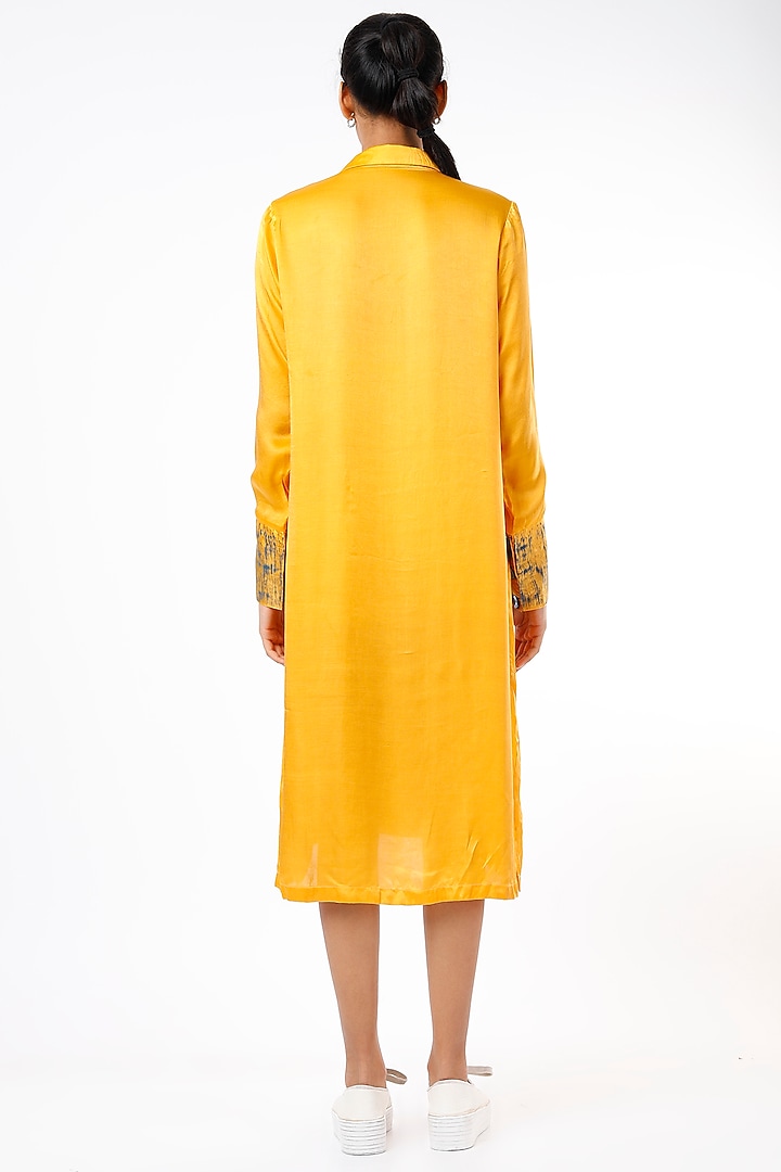 Mustard Cotton Silk Blazer Summer Dress by LstSoles at Pernia's Pop Up Shop