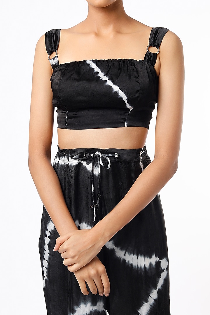 Black Cotton Silk Jogger Pant Set by LstSoles at Pernia's Pop Up Shop