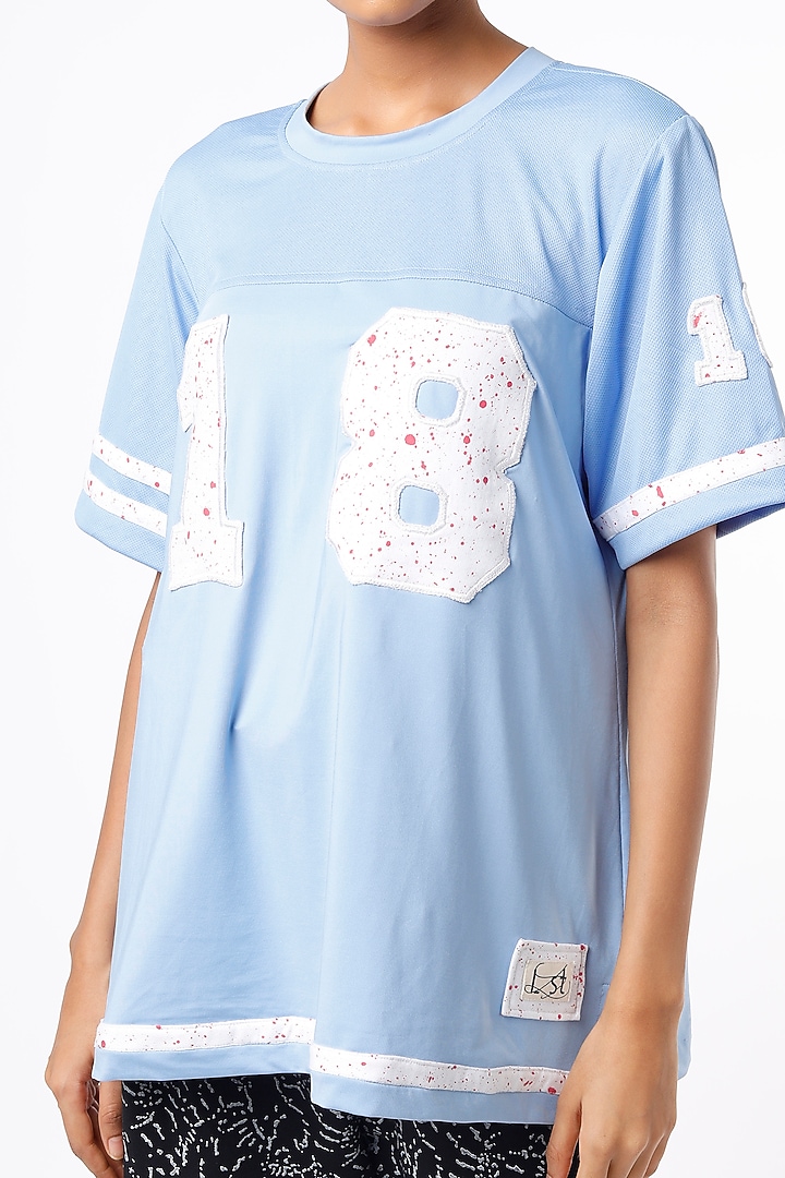 Sky Blue Jersey T-Shirt by LstSoles at Pernia's Pop Up Shop