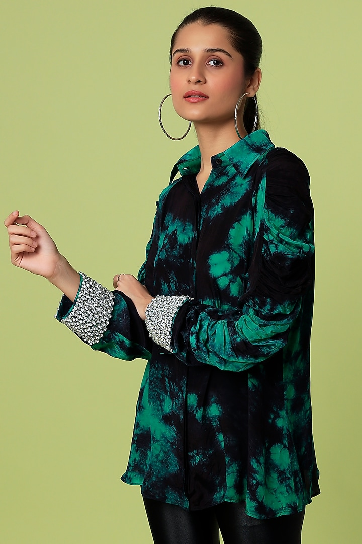 Black Printed Shirt by LstSoles at Pernia's Pop Up Shop