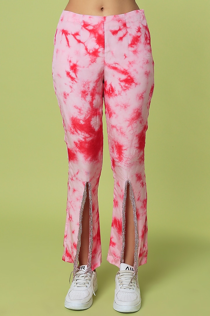 Pink Crepe Pant Set by LstSoles at Pernia's Pop Up Shop