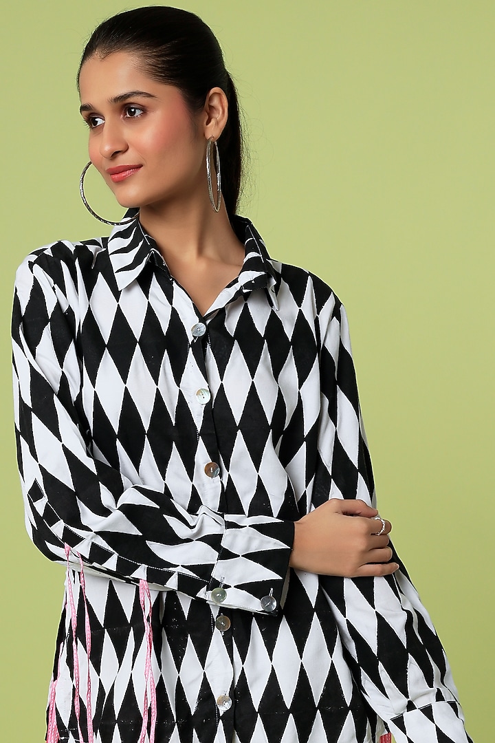 Black Block Printed Shirt by LstSoles at Pernia's Pop Up Shop