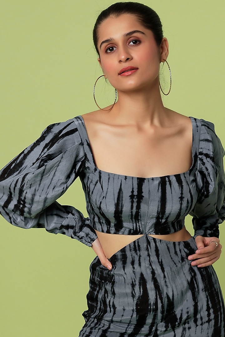 Black & Grey Printed Jumpsuit by LstSoles at Pernia's Pop Up Shop