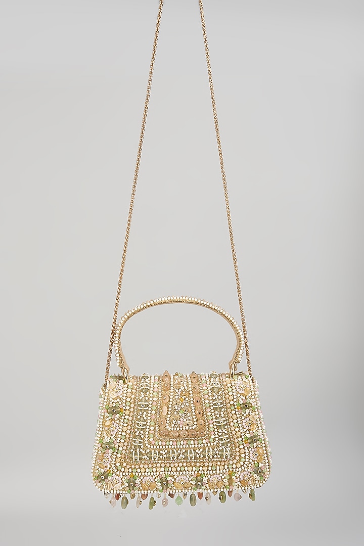 Sublime Pastel Multi-Colored Velvet Embellished Handbag by Lovetobag at Pernia's Pop Up Shop