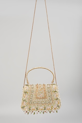 Sublime Pastel Multi-Colored Velvet Embellished Handbag by Lovetobag