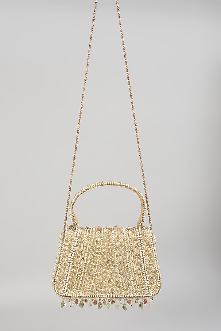 Sublime Pastel Multi-Colored Velvet Embellished Handbag by Lovetobag at Pernia's Pop Up Shop
