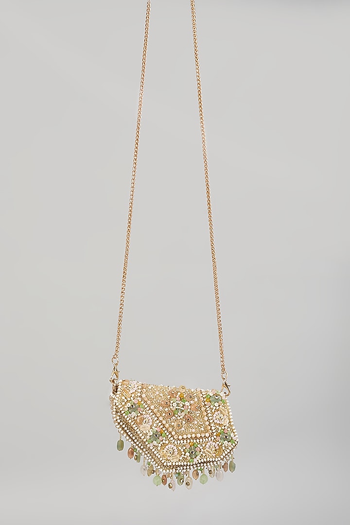 Multi-Colored Velvet Embroidered Mini Clutch by Lovetobag at Pernia's Pop Up Shop