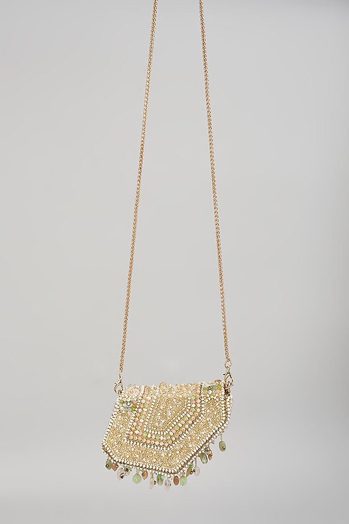Multi-Colored Velvet Embroidered Mini Clutch by Lovetobag at Pernia's Pop Up Shop