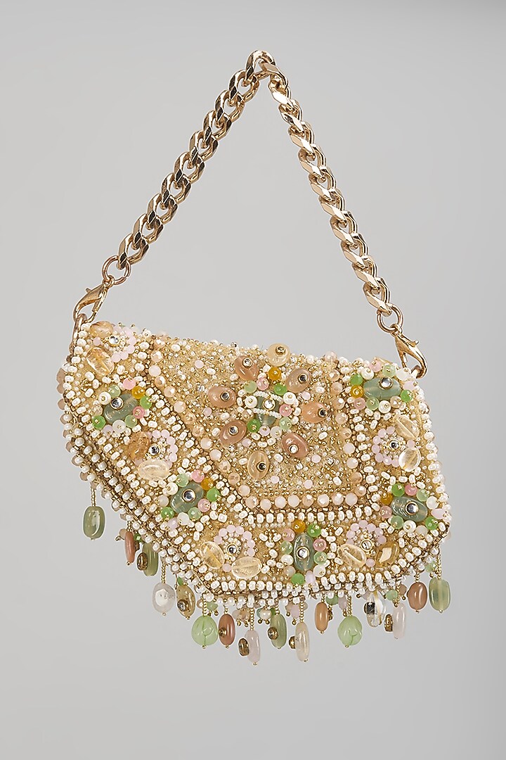 Multi-Colored Velvet Embroidered Mini Clutch by Lovetobag at Pernia's Pop Up Shop