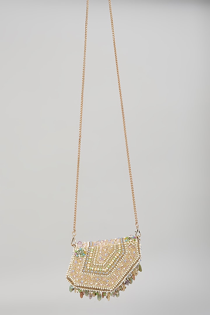 Multi-Colored Velvet Embroidered Mini Clutch by Lovetobag at Pernia's Pop Up Shop