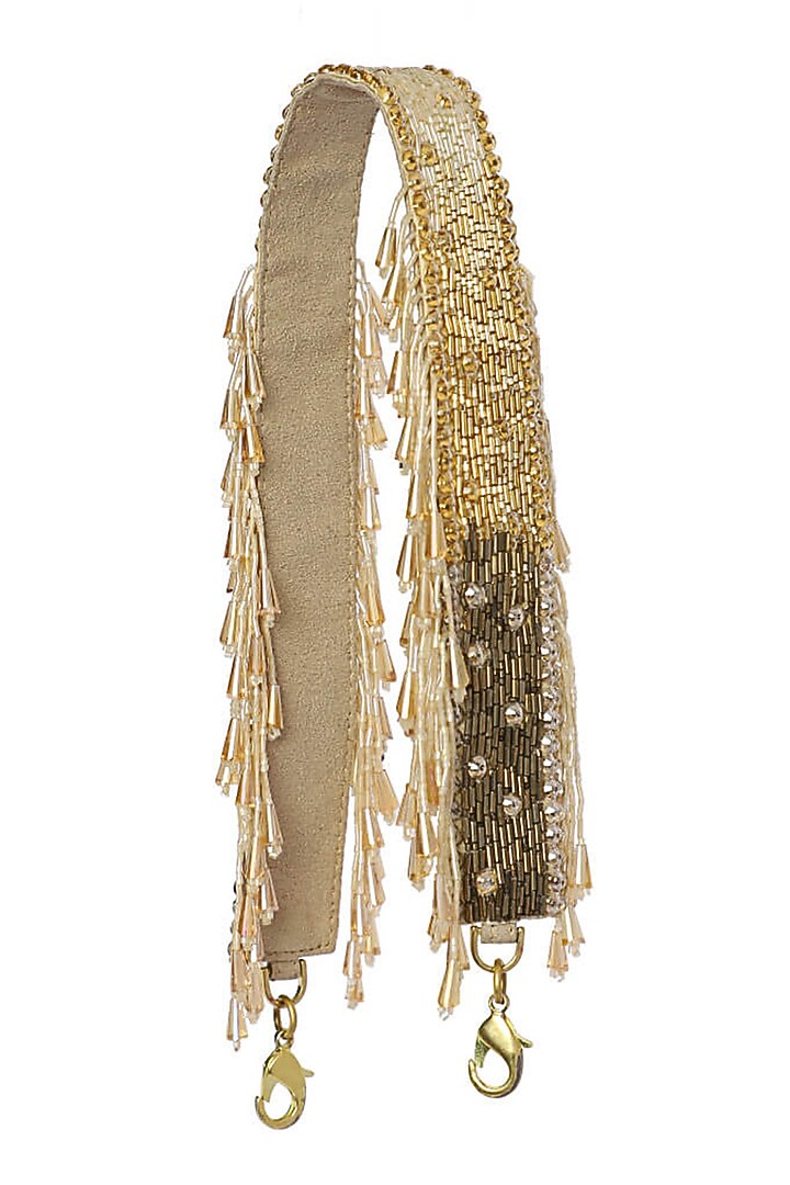 Lustrous Silver Embroidered Pouch by Lovetobag at Pernia's Pop Up Shop