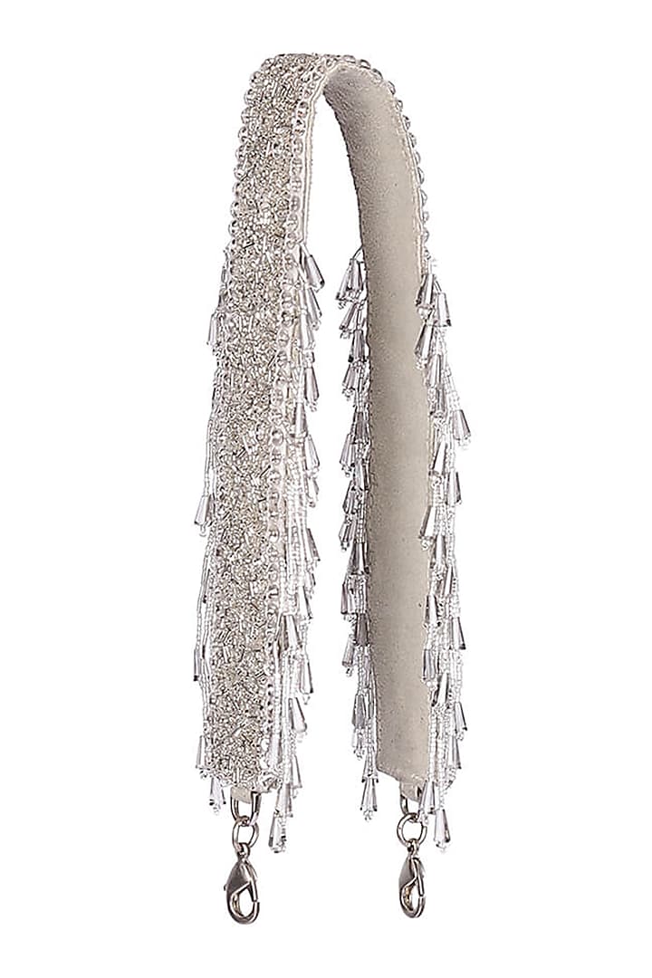 Lustrous Silver Hand Embroidered Potli by Lovetobag at Pernia's Pop Up Shop
