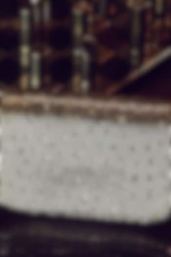 Lustrous Silver Embroidered Clutch by Lovetobag at Pernia's Pop Up Shop