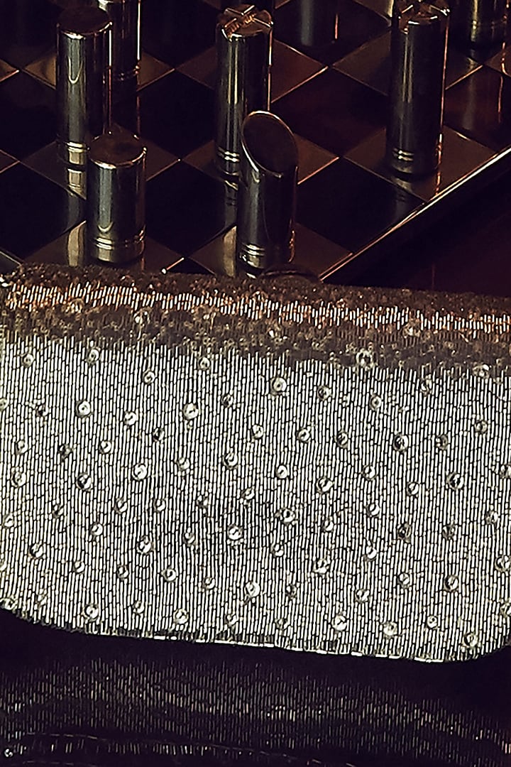 Lustrous Silver Embroidered Clutch by Lovetobag at Pernia's Pop Up Shop