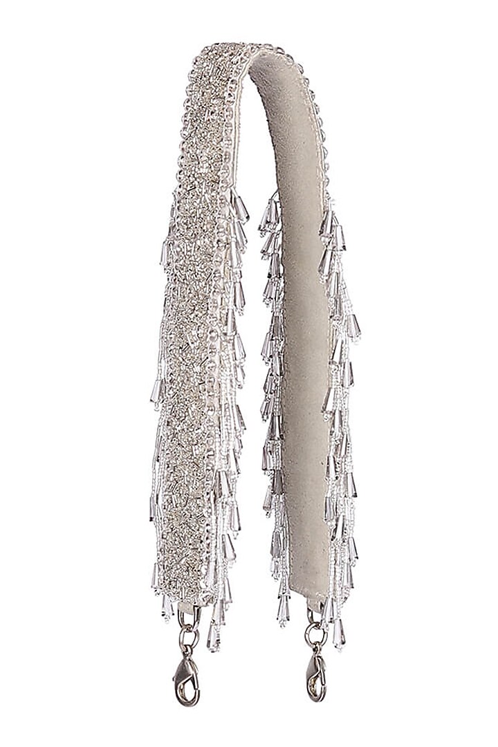 Lustrous Silver Embroidered Potli by Lovetobag at Pernia's Pop Up Shop