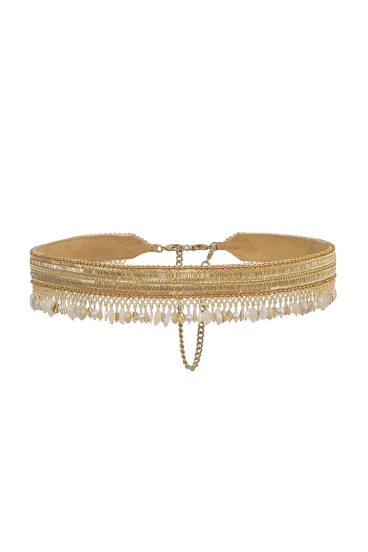 Gold Embroidered Waist Belt by Lovetobag