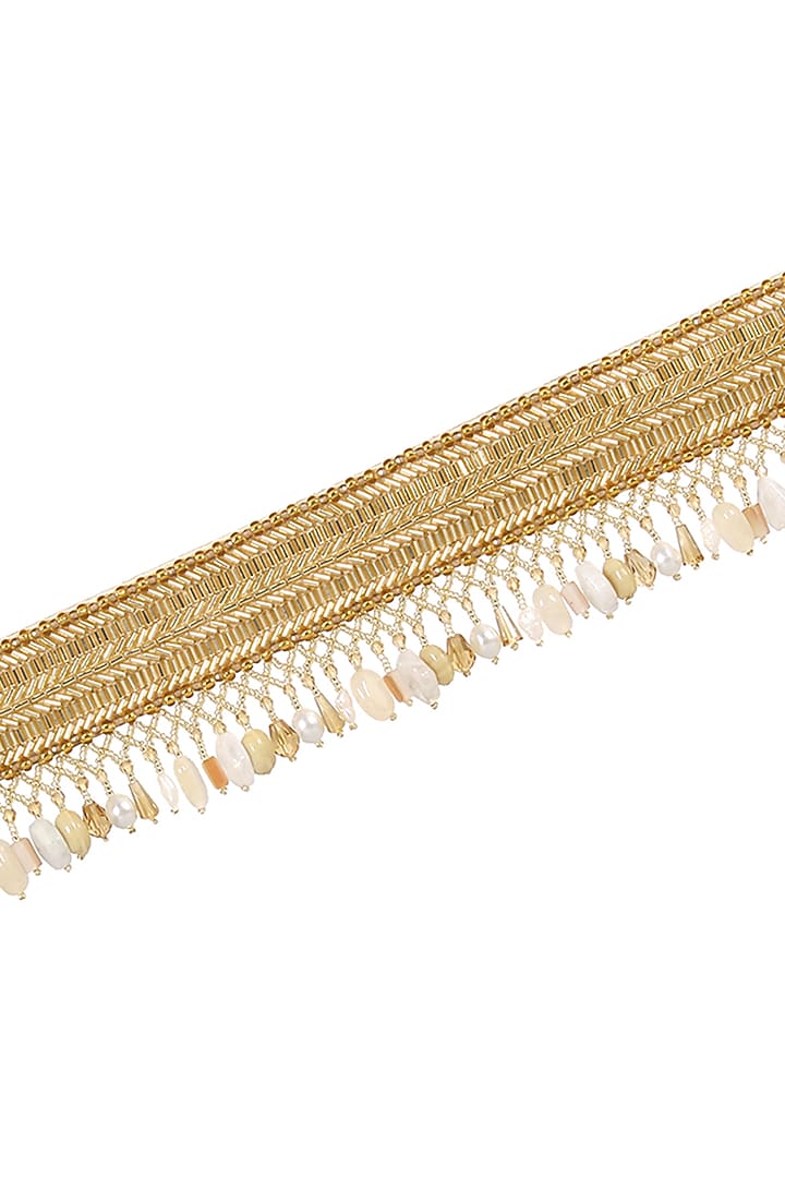 Gold Embroidered Waist Belt by Lovetobag at Pernia's Pop Up Shop