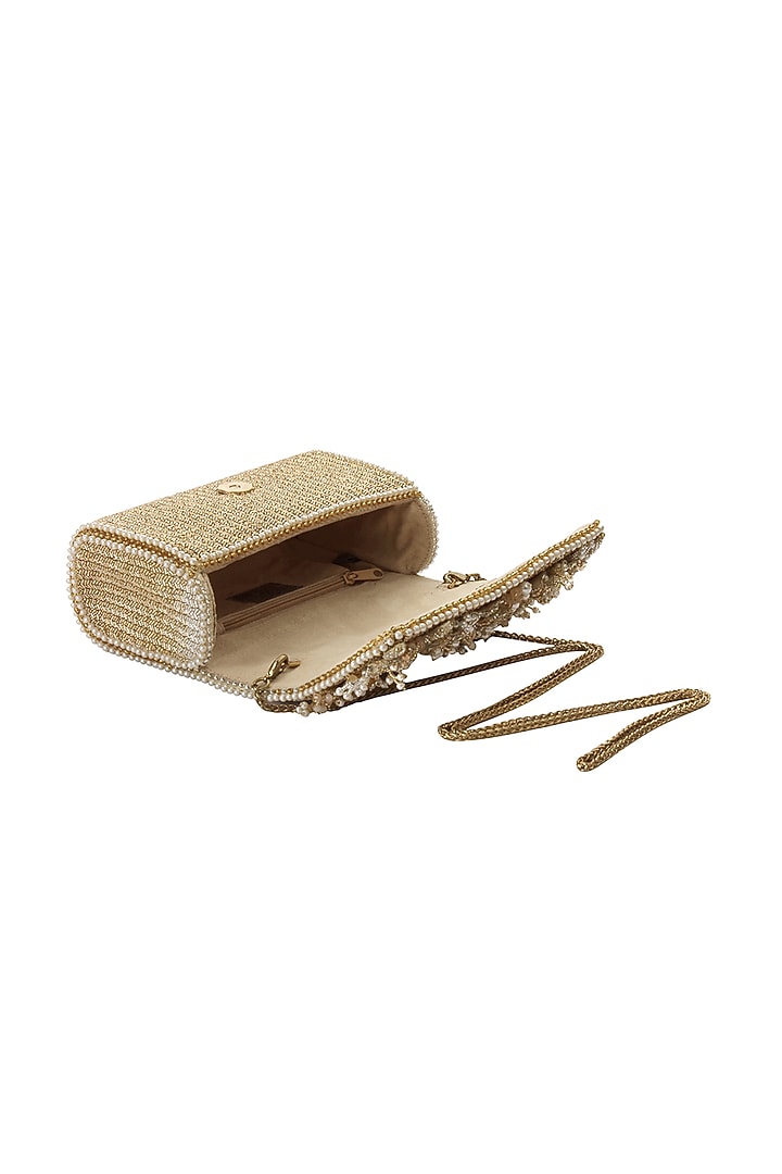 Gold Silver Embroidered Clutch by Lovetobag at Pernia's Pop Up Shop