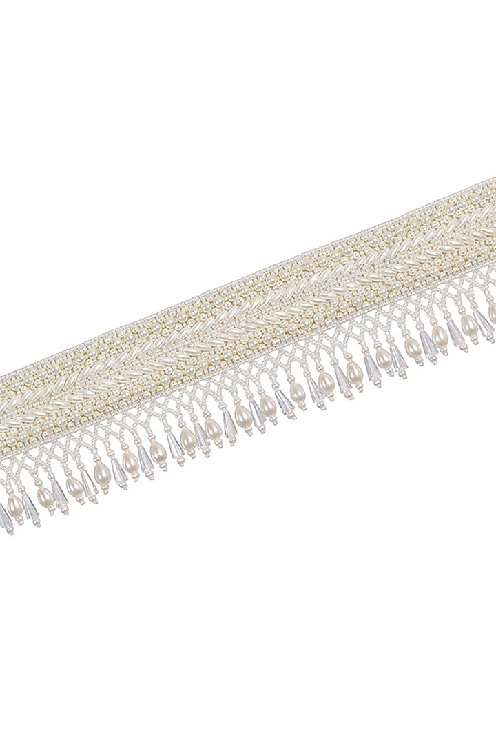 Ivory Pearls Embellished Waist Belt by Lovetobag at Pernia's Pop Up Shop