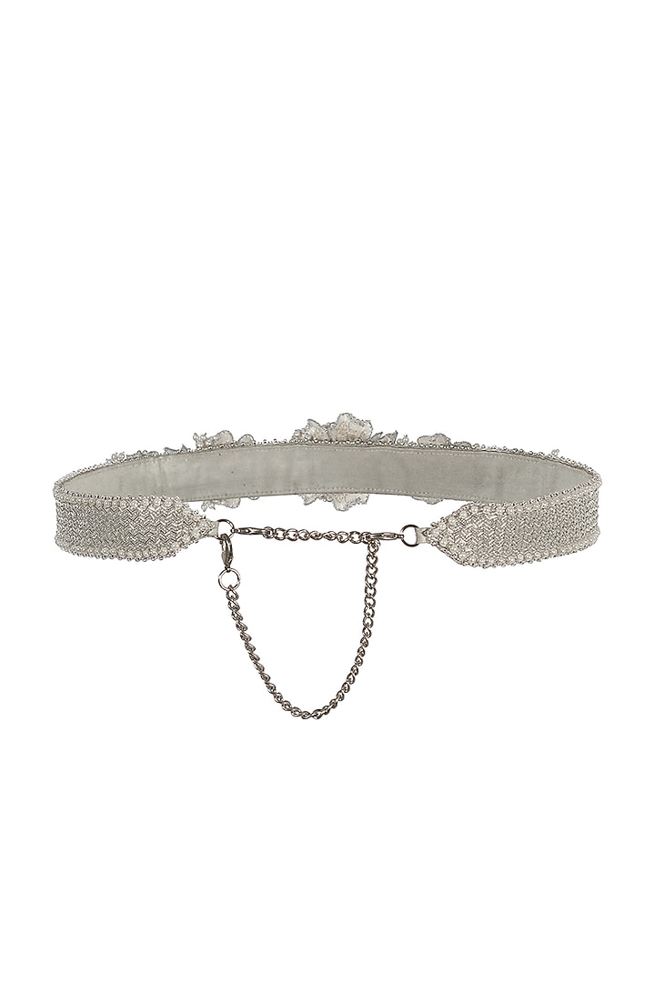 Silver Beads Embellished Waist Belt by Lovetobag at Pernia's Pop Up Shop