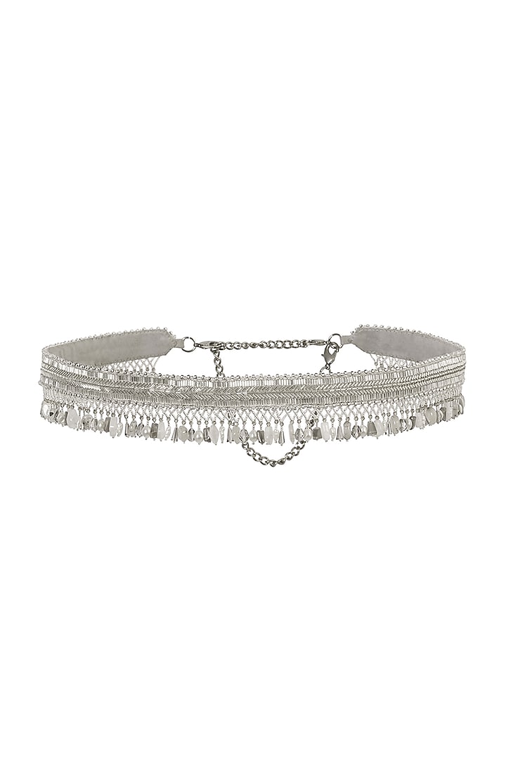 Silver Crystal Embellished Waist Belt by Lovetobag