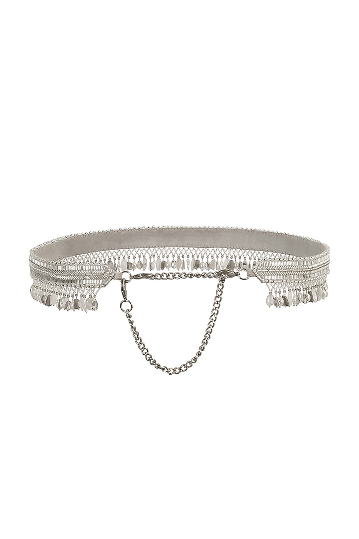 Silver Crystal Embellished Waist Belt by Lovetobag at Pernia's Pop Up Shop