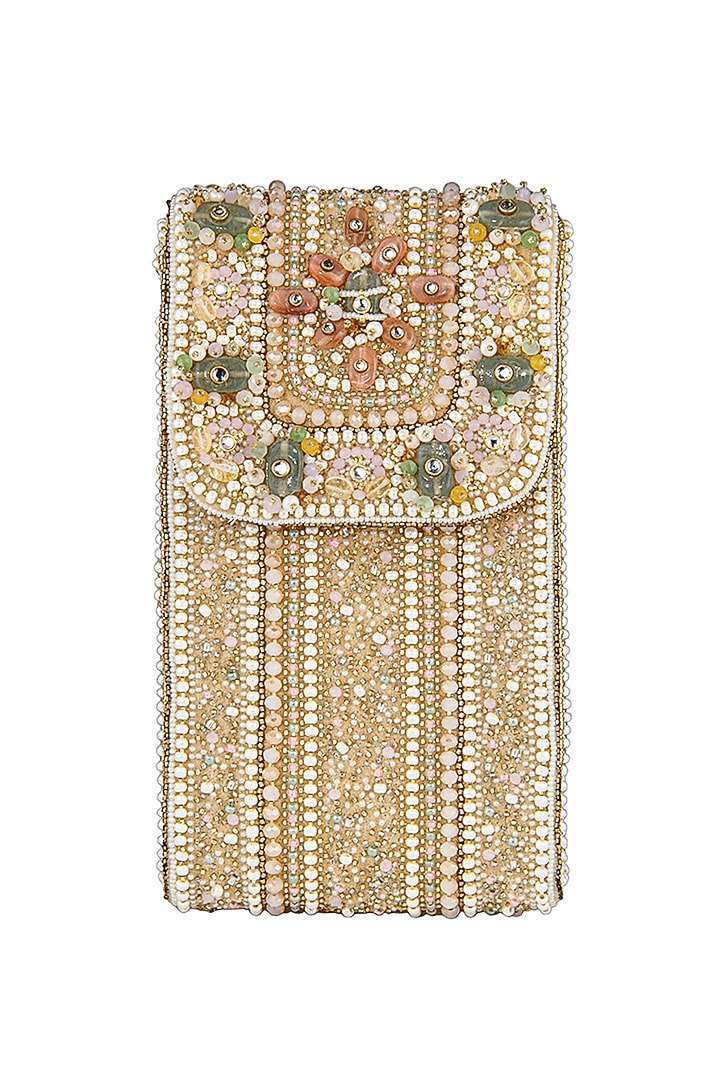 Pastel Multi-Colored Embellished Mobile Pouch by Lovetobag at Pernia's Pop Up Shop