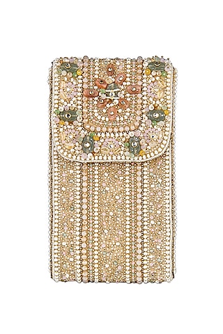Pastel Multi-Colored Embellished Mobile Pouch by Lovetobag