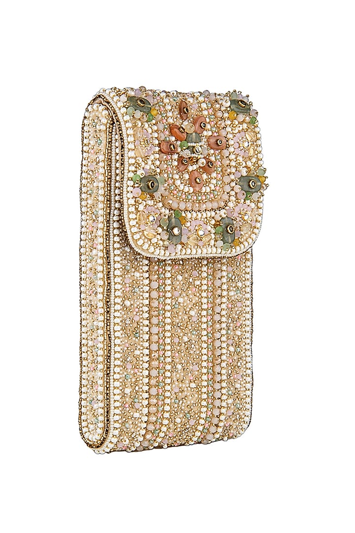 Pastel Multi-Colored Embellished Mobile Pouch by Lovetobag at Pernia's Pop Up Shop