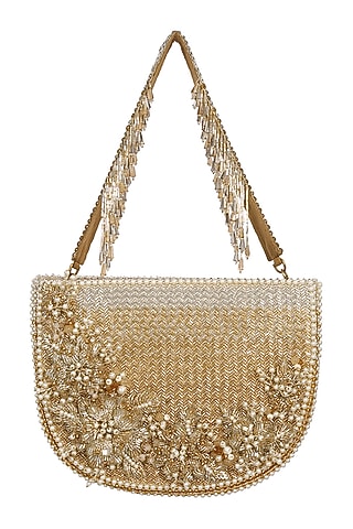 Gold & Silver Embellished Hand-Bag by Lovetobag