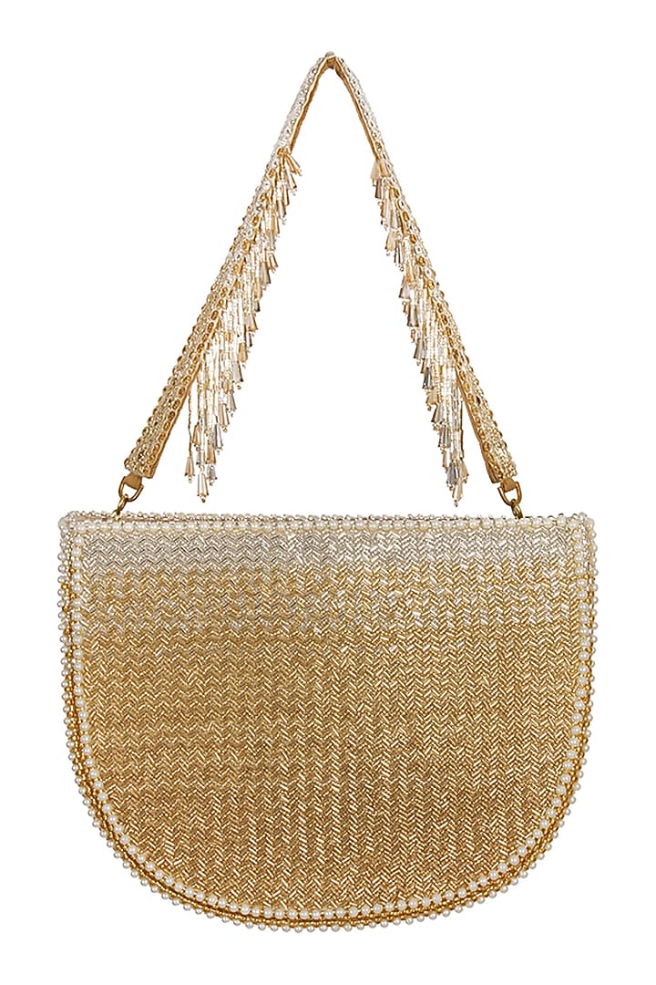 Gold & Silver Embellished Hand-Bag by Lovetobag at Pernia's Pop Up Shop