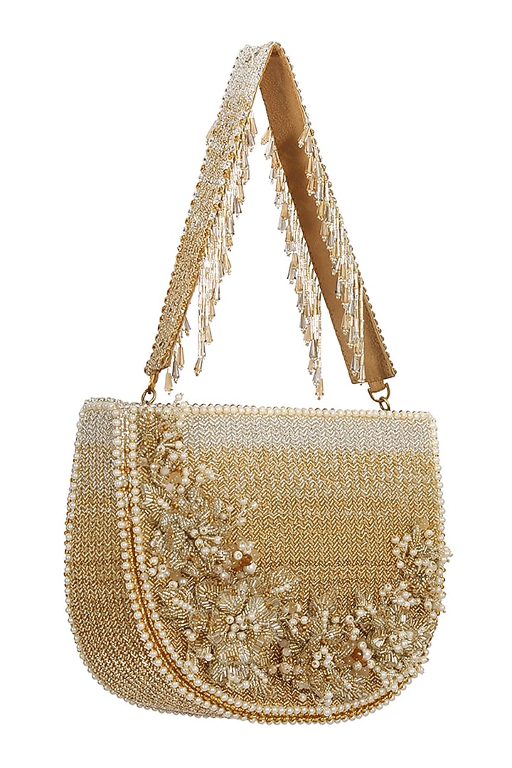 Gold & Silver Embellished Hand-Bag by Lovetobag at Pernia's Pop Up Shop