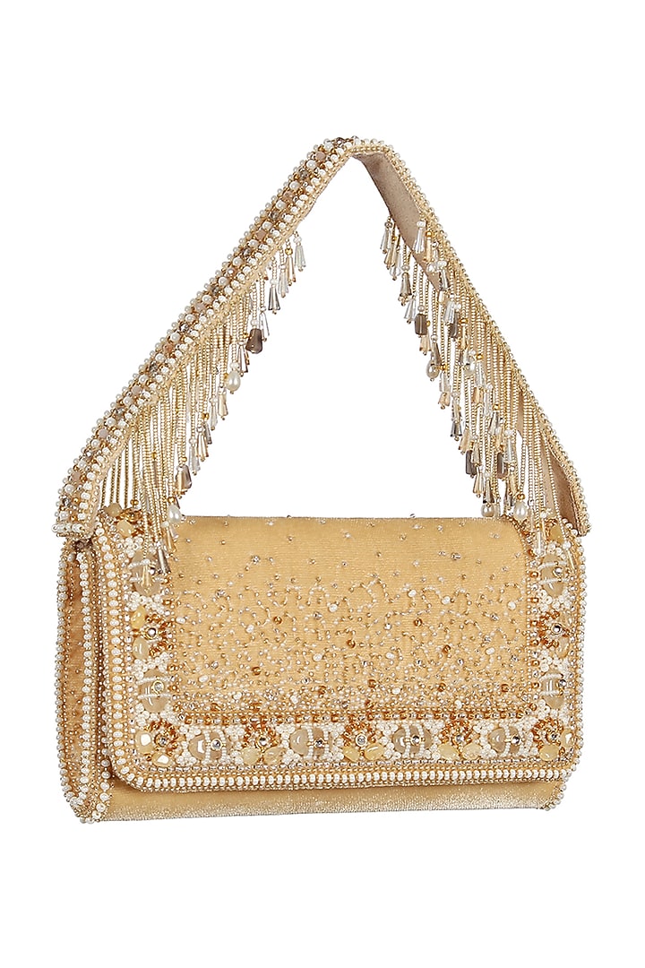 Gold Embellished Wallet by Lovetobag at Pernia's Pop Up Shop