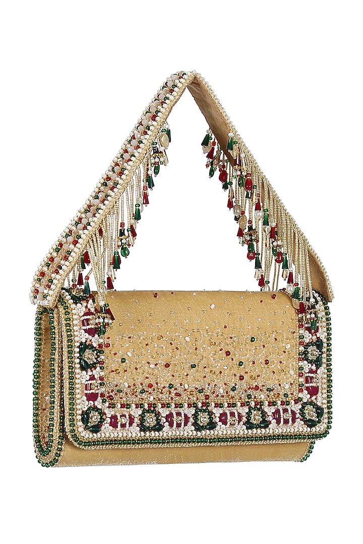 Ruby & Emerald Embellished Wallet by Lovetobag at Pernia's Pop Up Shop