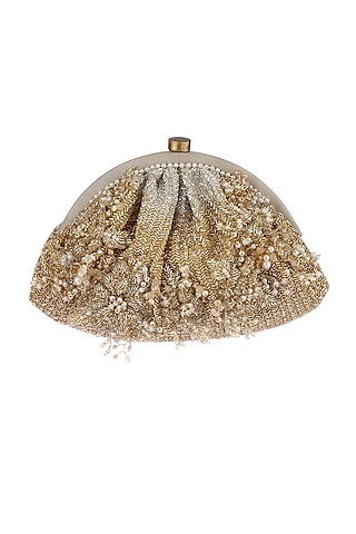 Gold & Silver Embellished Pouch by Lovetobag