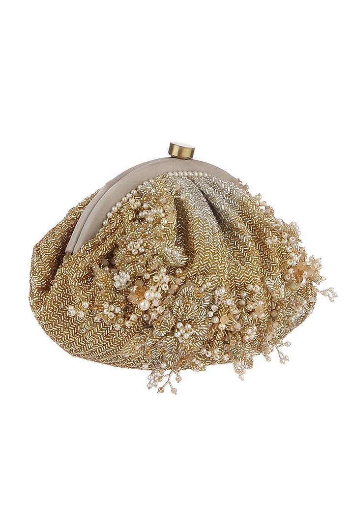 Gold & Silver Embellished Pouch by Lovetobag at Pernia's Pop Up Shop