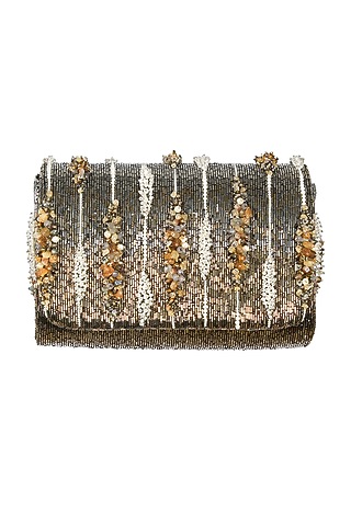 Antique Embellished Flap-Over Clutch by Lovetobag