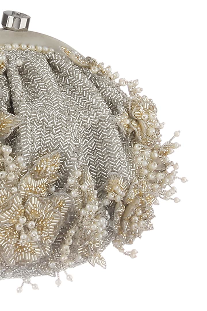 Silver Embellished Pouch by Lovetobag at Pernia's Pop Up Shop
