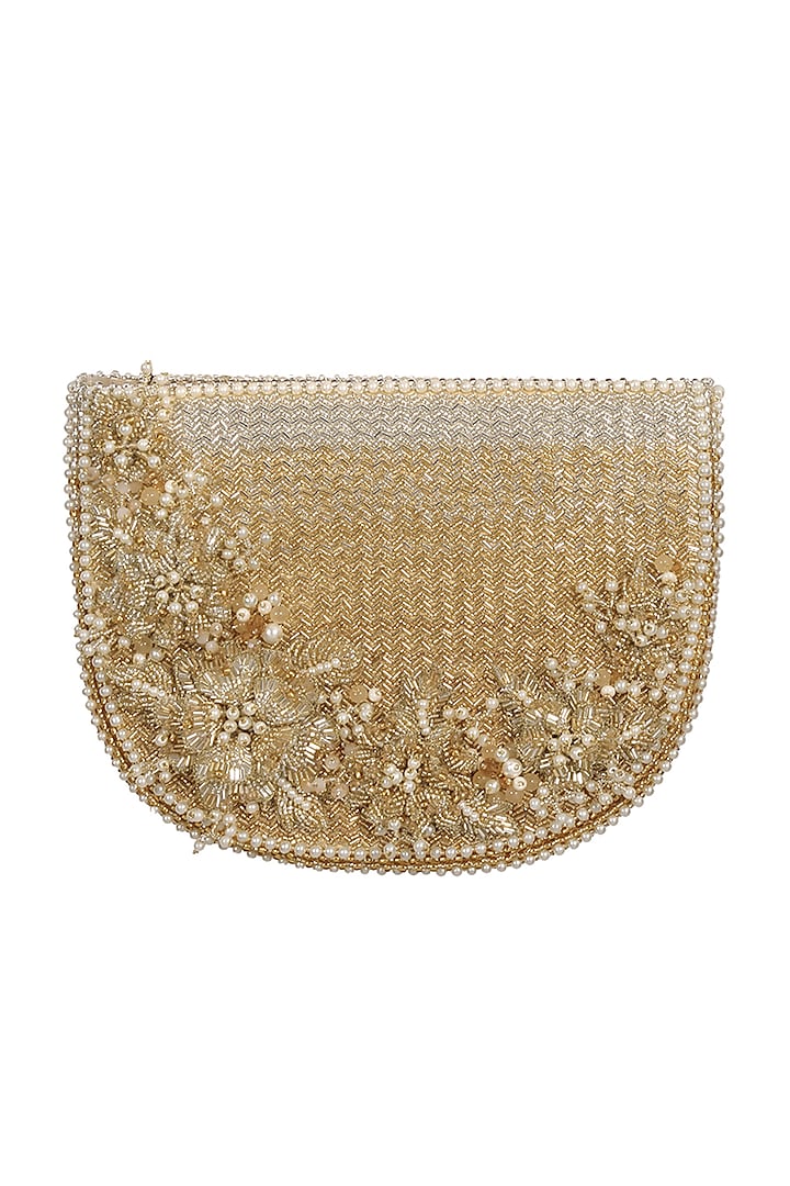 Gold Embellished Pouch by Lovetobag