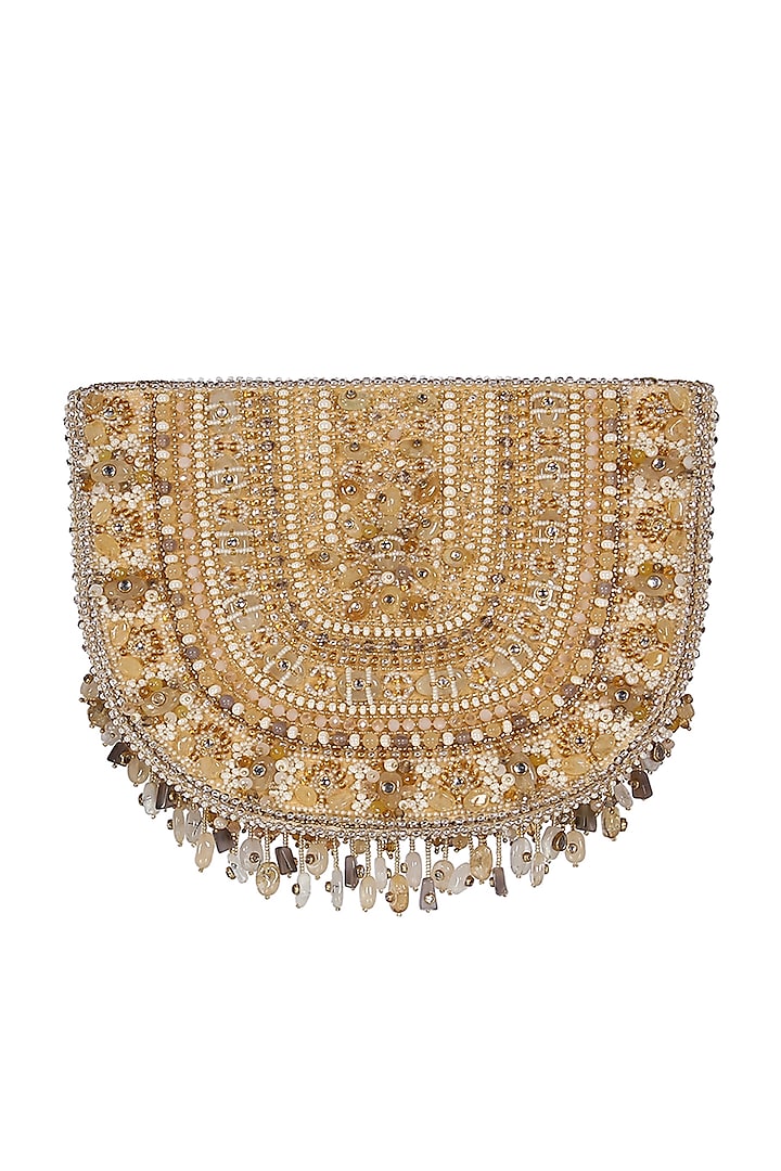 Gold & Silver Embellished Pouch by Lovetobag