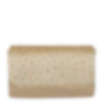 Gold Embroidered Flapover Clutch With Handle by Lovetobag at Pernia's Pop Up Shop