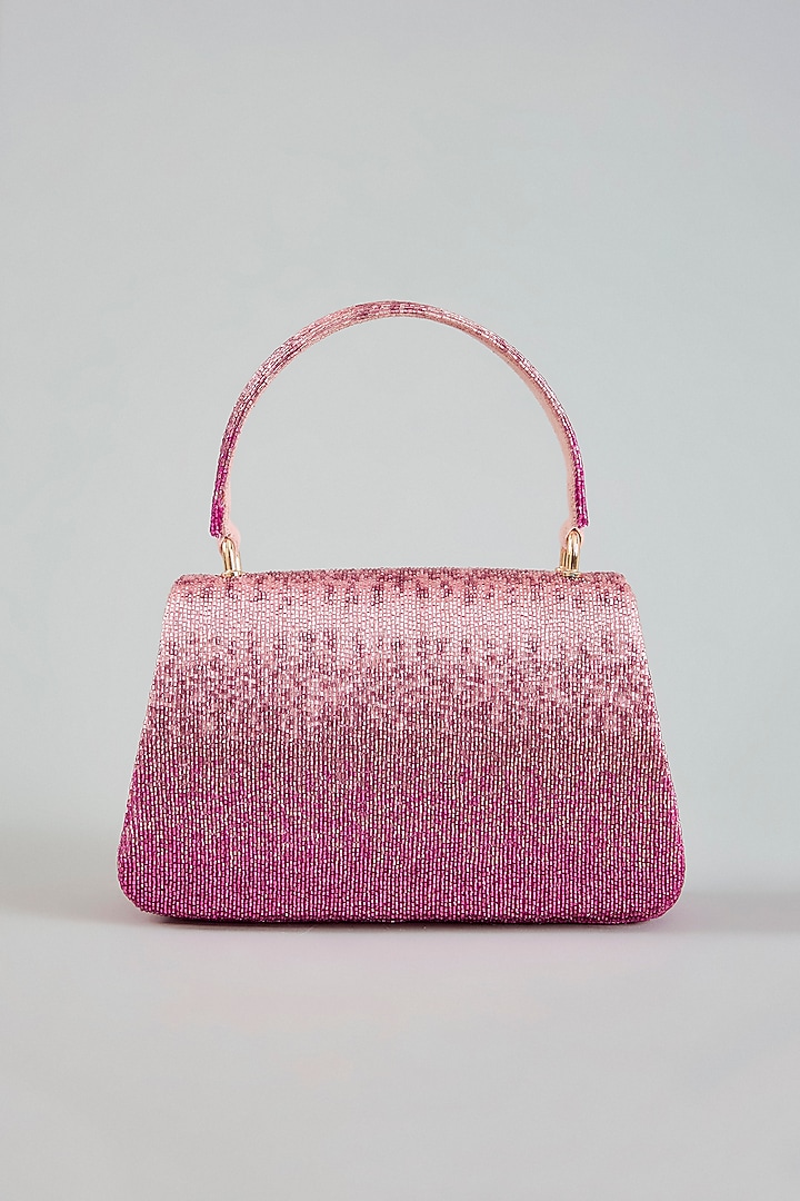 Topaz Pink Satin Trapezium Bag by Lovetobag at Pernia's Pop Up Shop