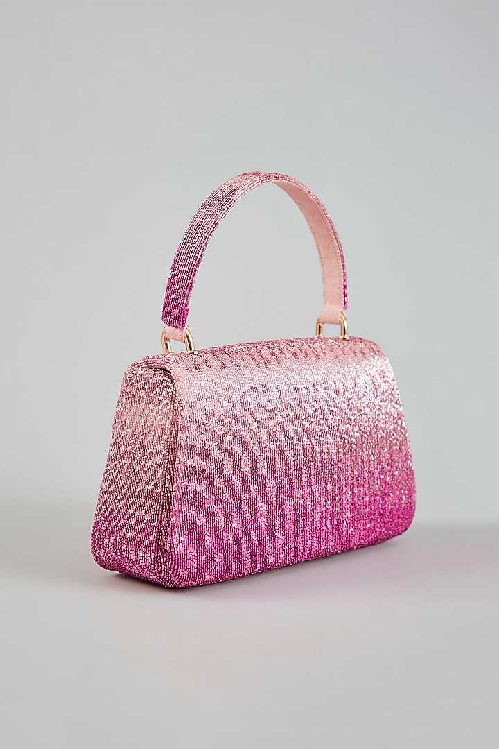 Topaz Pink Satin Trapezium Bag by Lovetobag at Pernia's Pop Up Shop