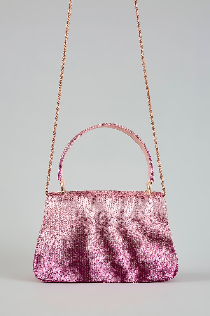 Topaz Pink Satin Trapezium Bag by Lovetobag at Pernia's Pop Up Shop