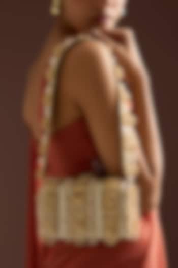 Gold Satin & Suedette Bag by Lovetobag at Pernia's Pop Up Shop