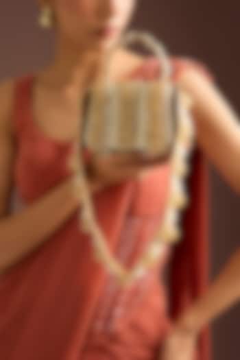 Gold Satin & Suedette Bag by Lovetobag at Pernia's Pop Up Shop