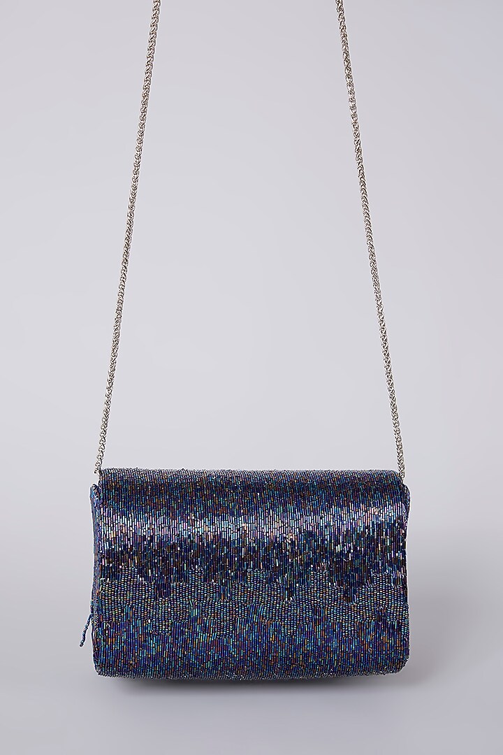 Iris Purple Satin & Suedette Clutch by Lovetobag at Pernia's Pop Up Shop