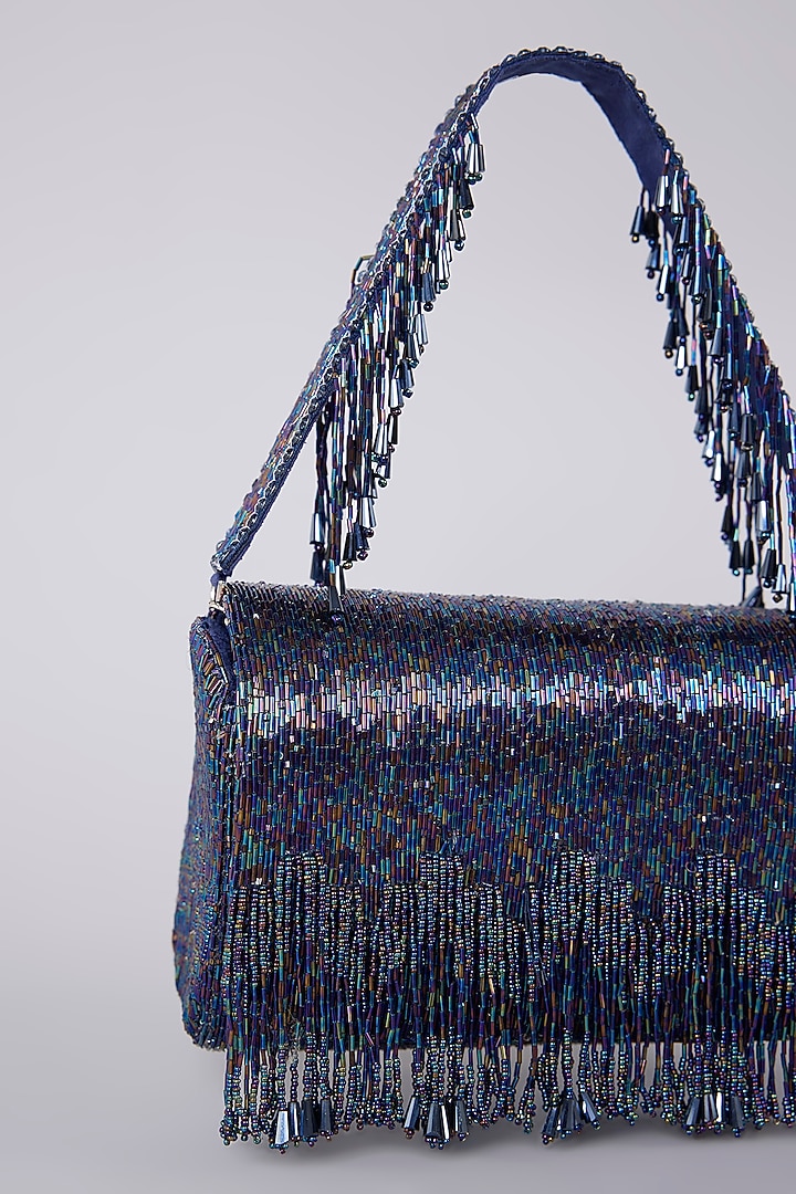 Iris Purple Satin & Suedette Clutch by Lovetobag at Pernia's Pop Up Shop