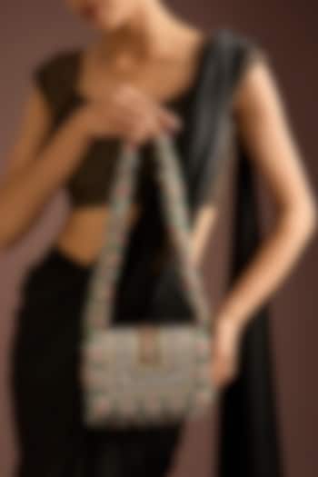 Multi-Colored Satin & Suedette Bag by Lovetobag at Pernia's Pop Up Shop